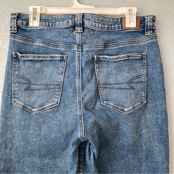 American Eagle Ne(x)t Level Stretch High Rise Flare Jeans Size 14 Regular Blue - Picture 5 of 7